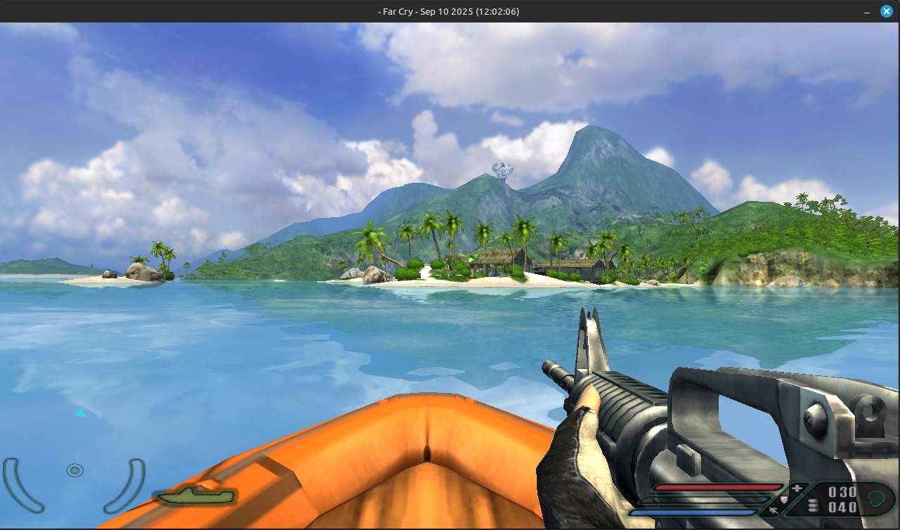 Screenshot of Far Cry on Linux
